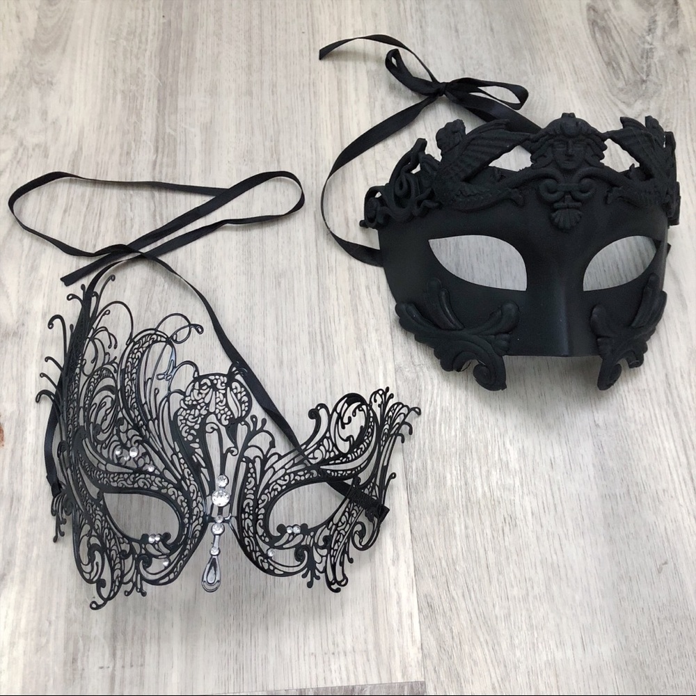 His and Her's Phantom Masquerade Mask Set